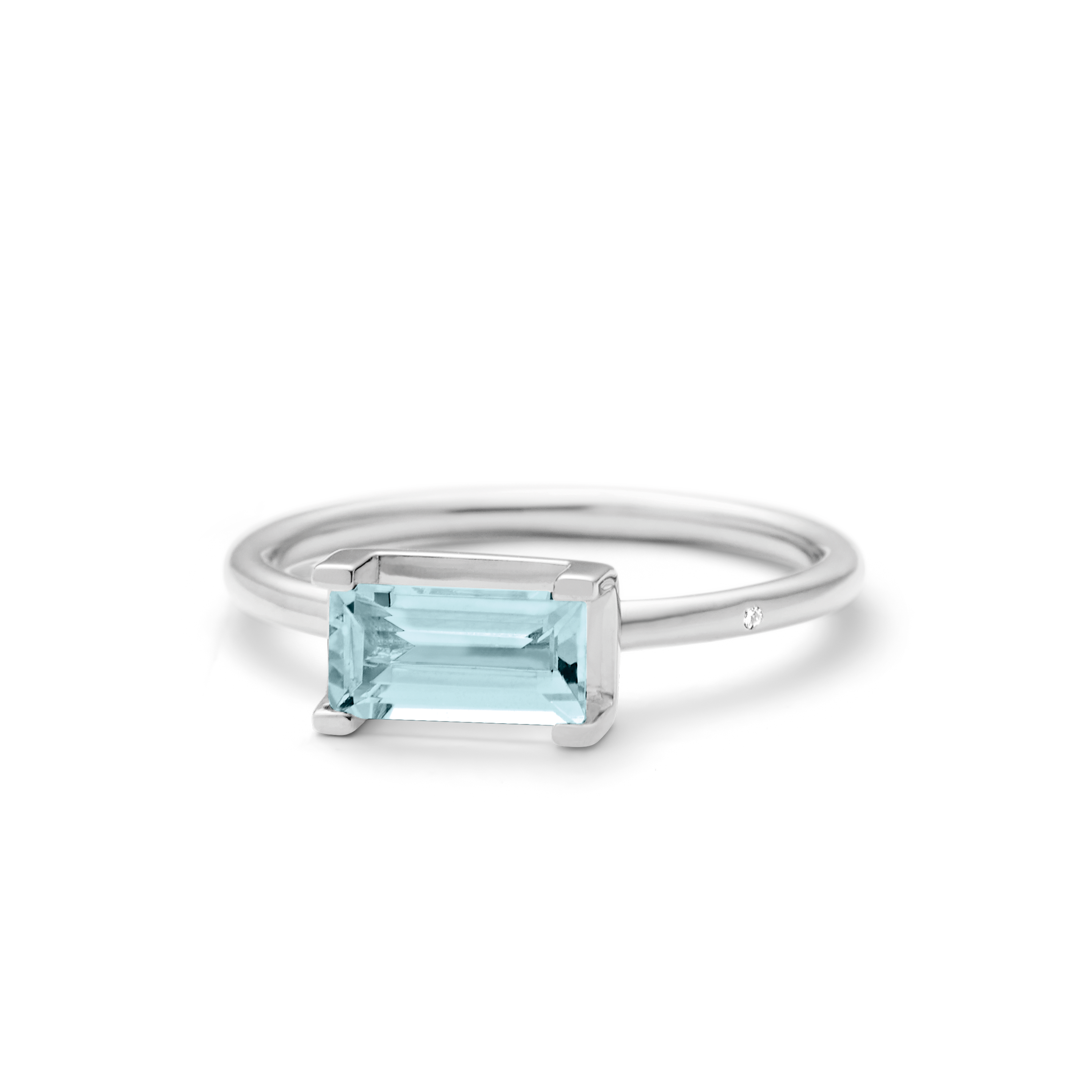 Nord Blue Ring - 18kt Hvitt Gull