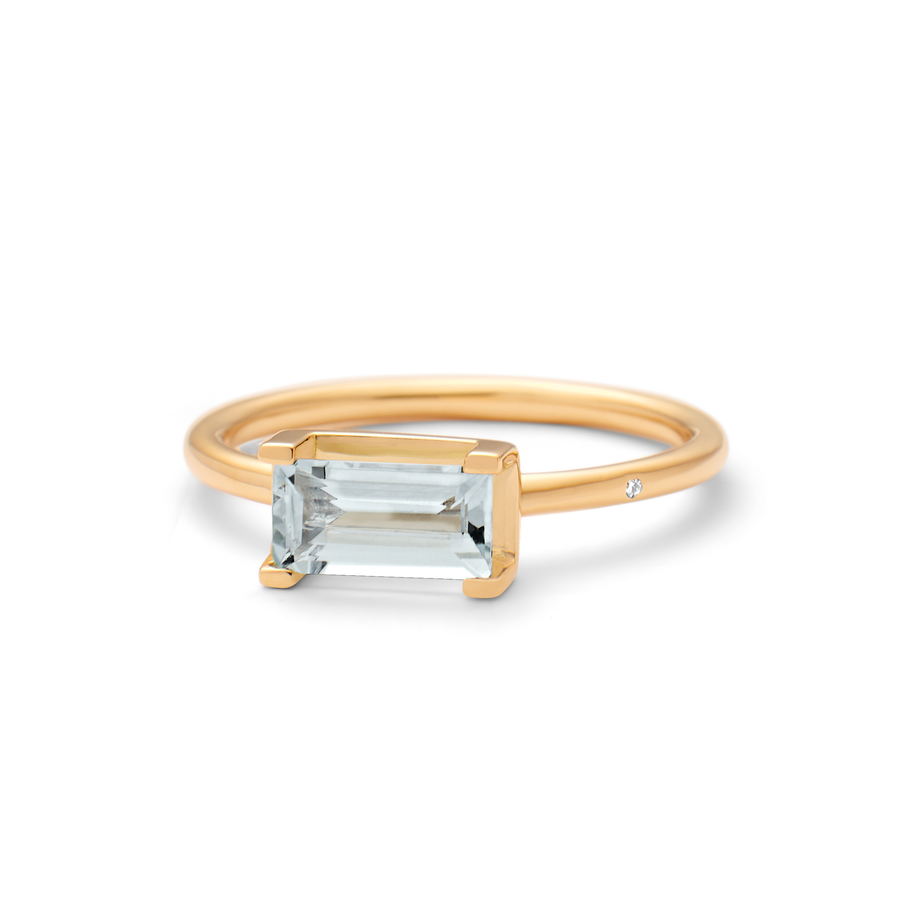 Nord Blue Ring - 18kt Gult Gull