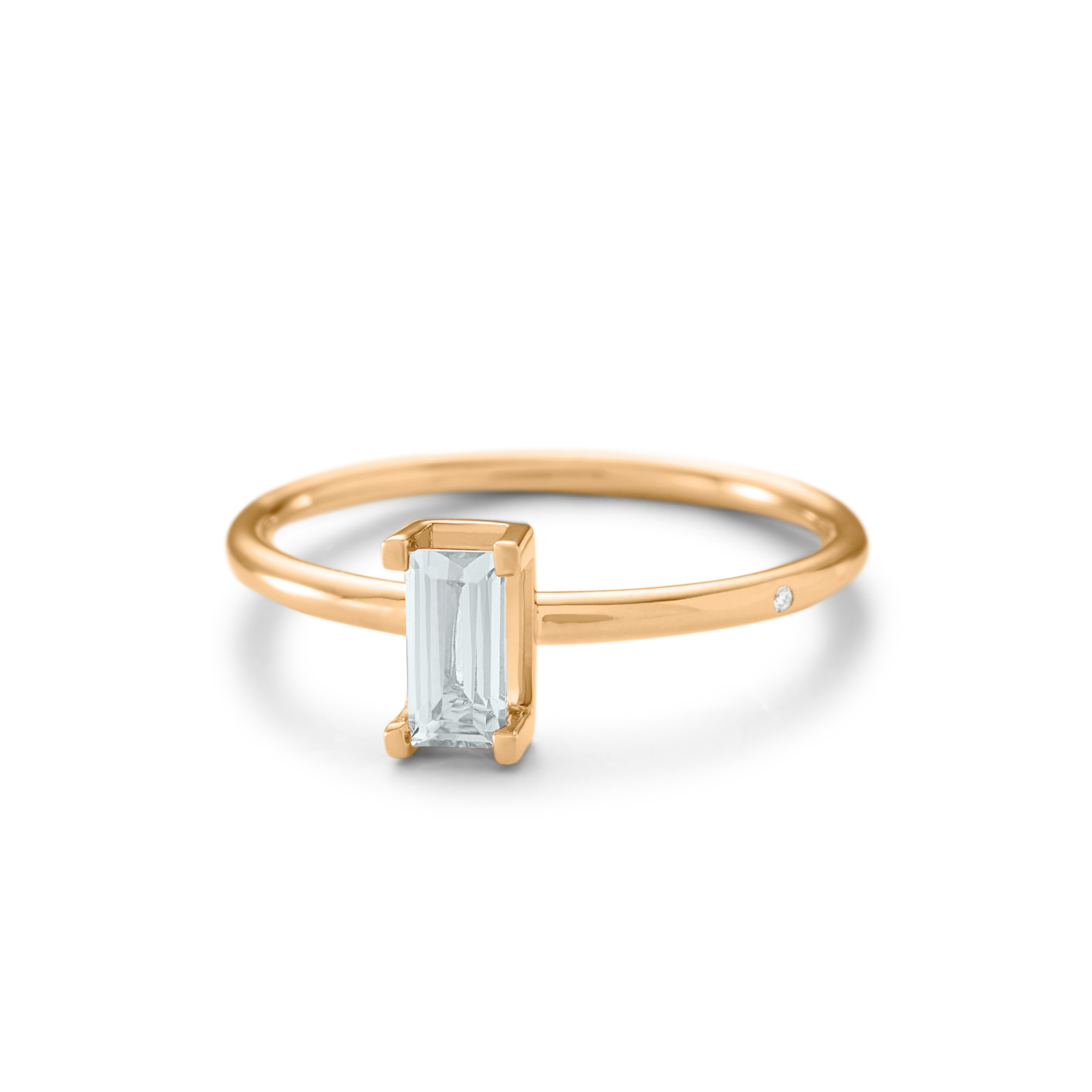 Nord Blue Ring S Turned - 18kt Gult Gull