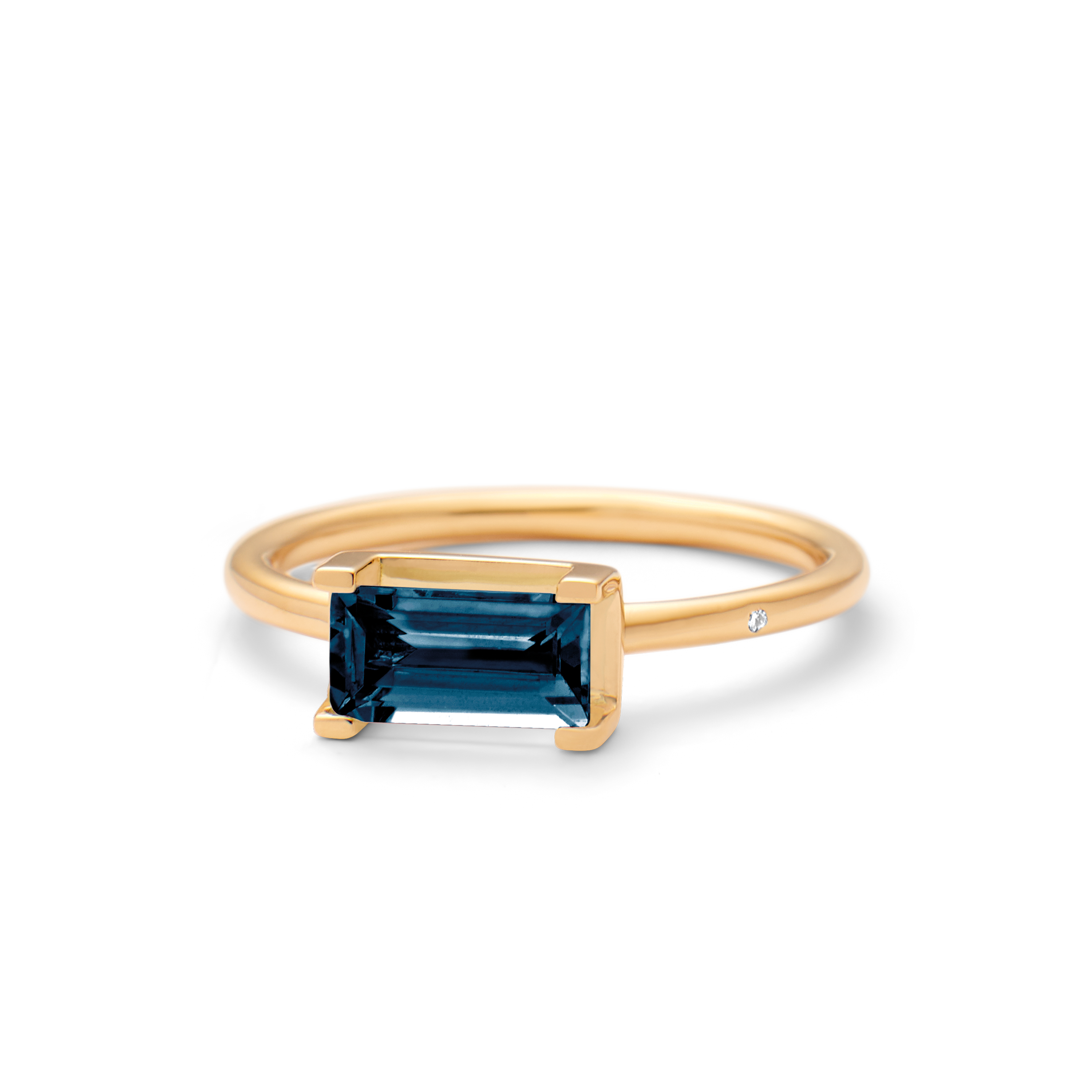 Nord London Blue Ring - 18kt Gult Gull