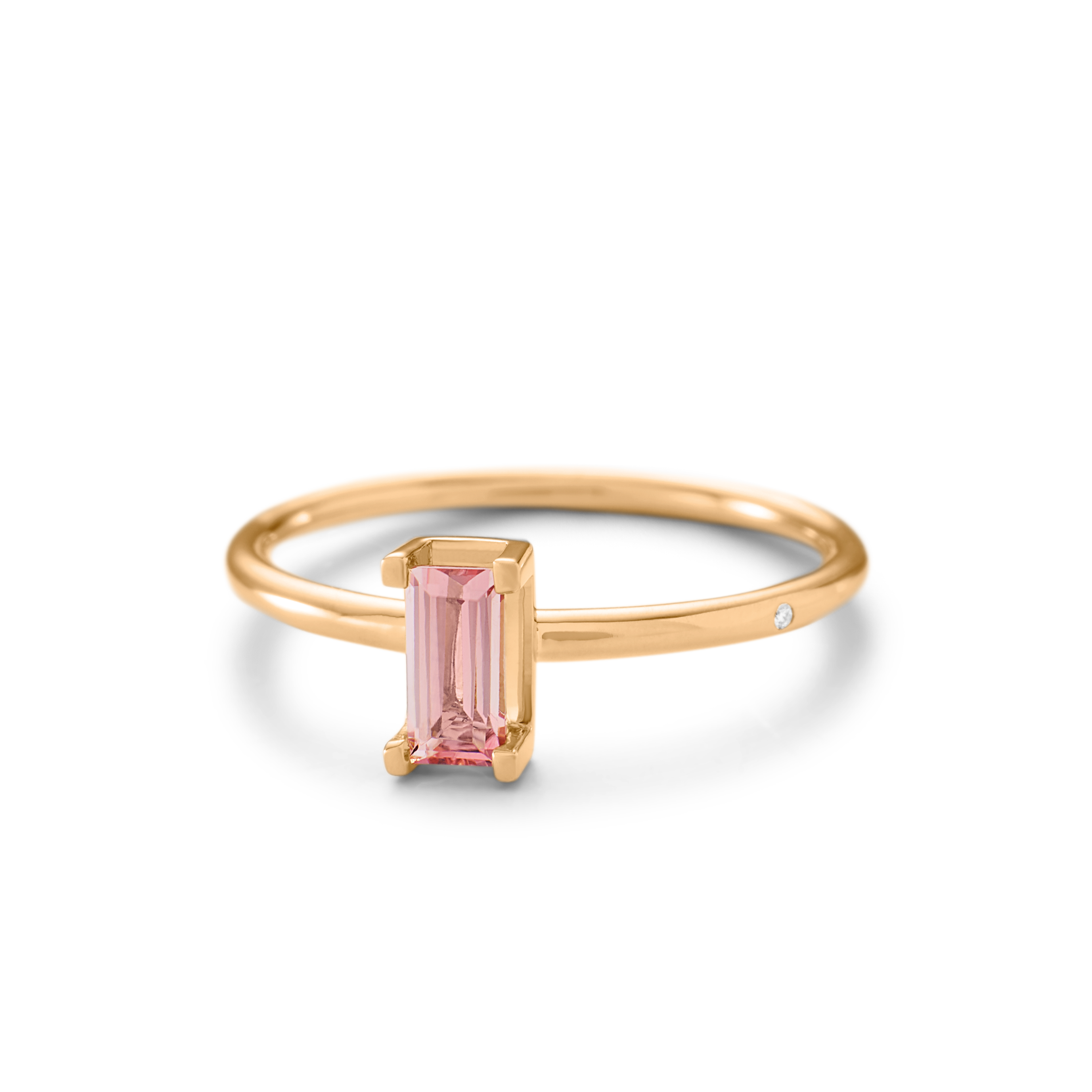 Nord Pink Ring S Turned - 18kt Gult Gull