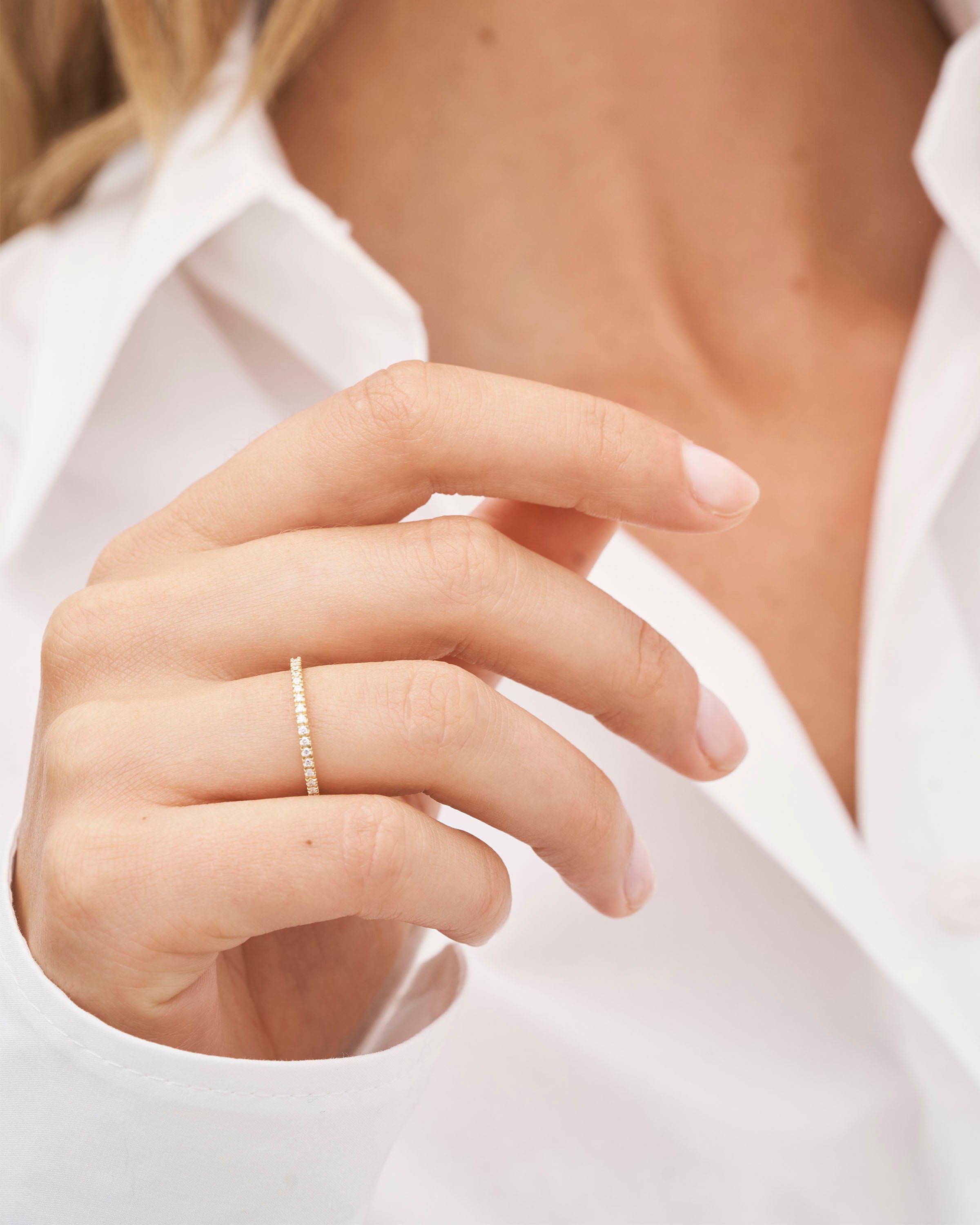 Rock Classic Diamantring - 18kt Gult Gull