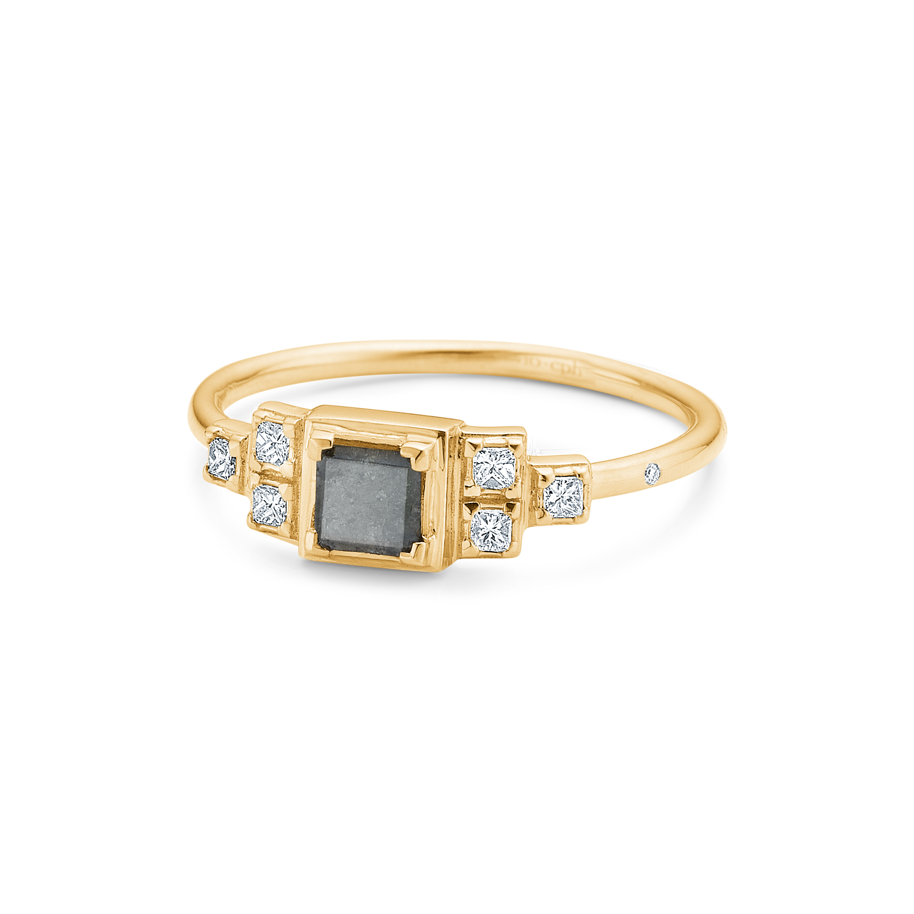 Raw Diamantring - 18kt Gult Gull