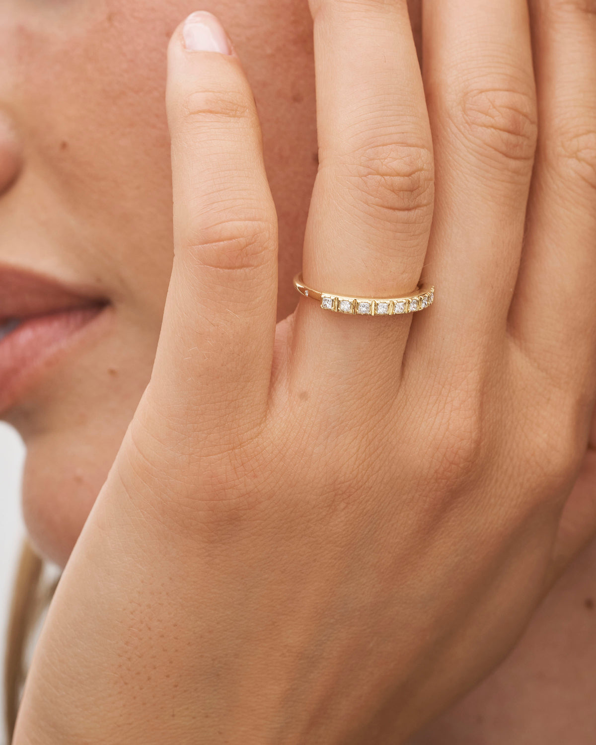 Raw Classic Diamantring - 18kt Gult Gull