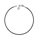 Inner Peace Bracelet Black Cord - 18kt White Gold