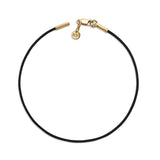 Inner Peace Bracelet Black Cord - 18kt Yellow Gold