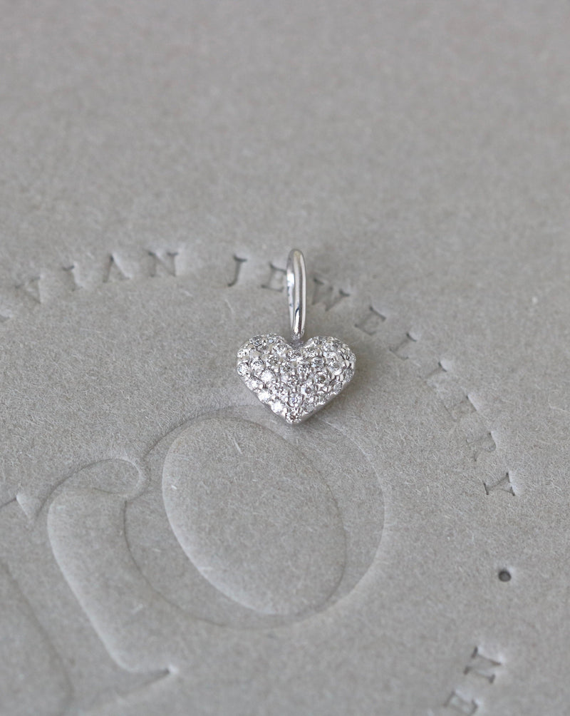 Rock My heart Diamond Pendant - 18kt White Gold