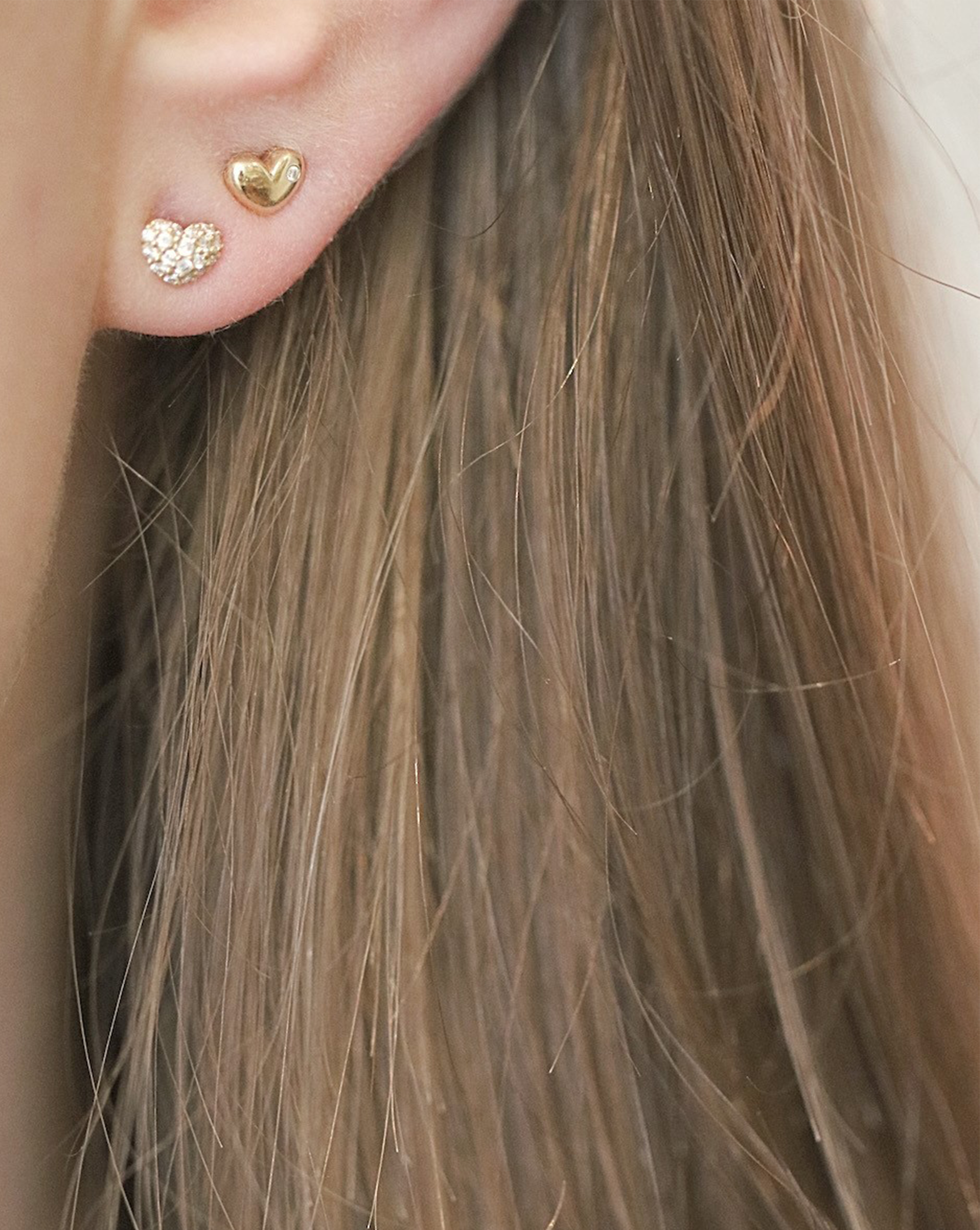 Rock My Heart Diamant Øredobb - 18kt Gult gull