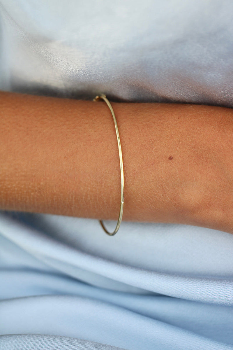 Rå Bangle - 18kt Yellow Gold