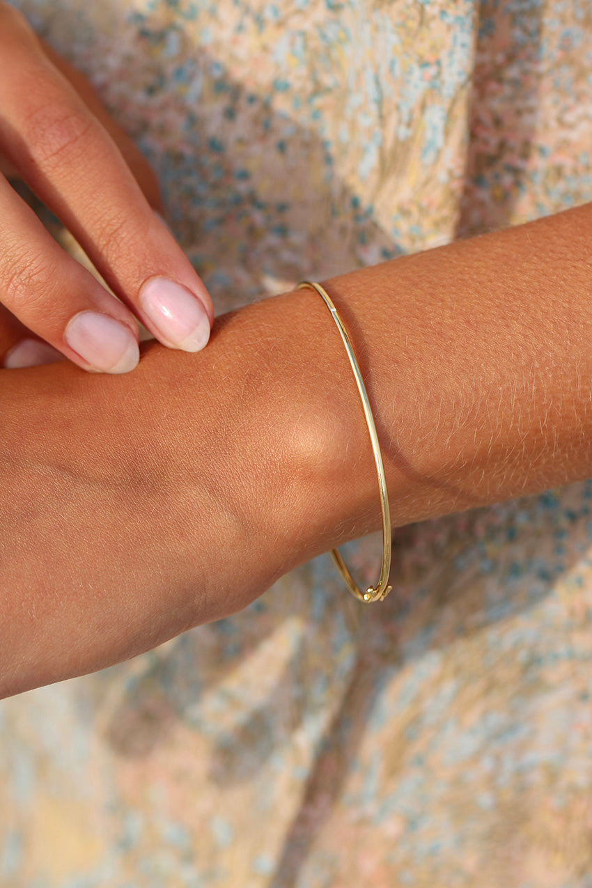 Raw armring - 18kt Gult Gull