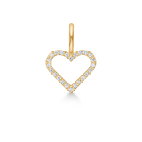 Symbols Open Heart diamant Anheng - 18kt Gult Gull