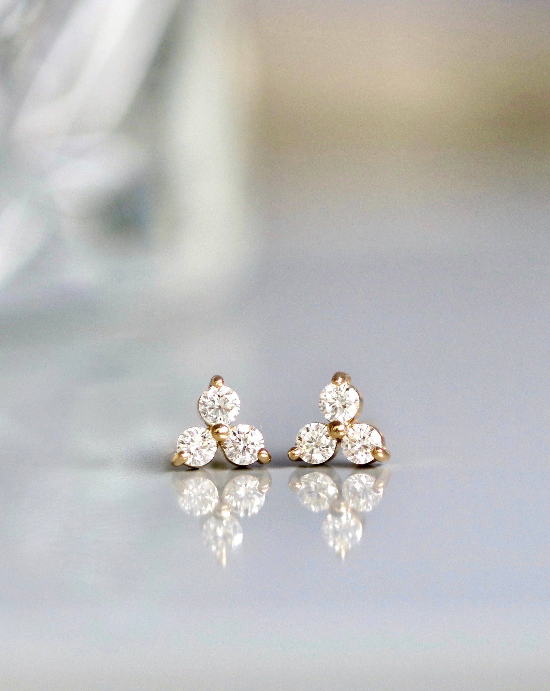 Fryd Diamant Øredobb L - 18kt Gult Gull