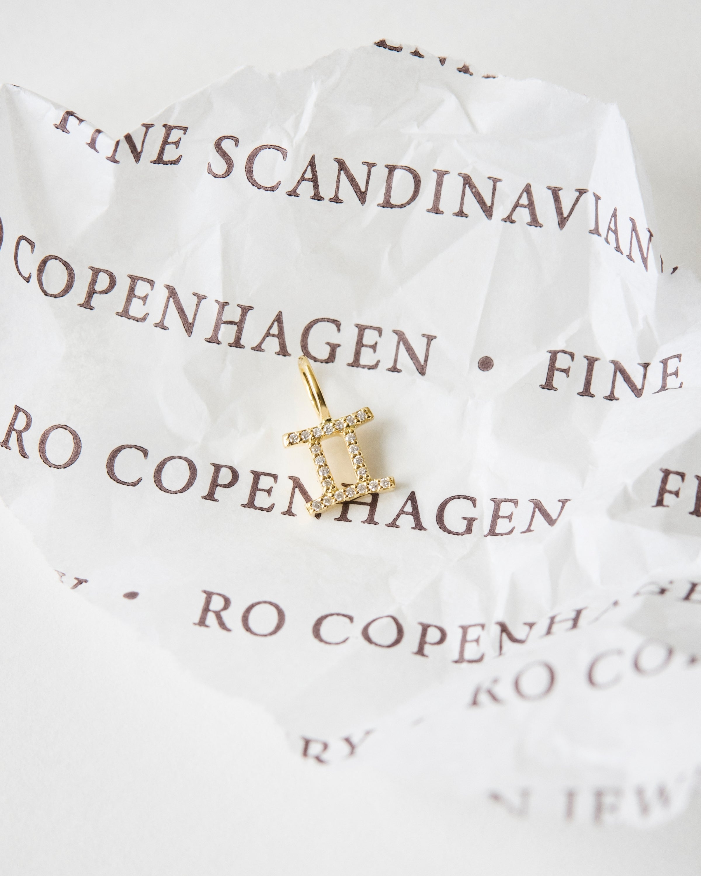 My Tvillingene Diamant Anheng - 18kt Gult Gull