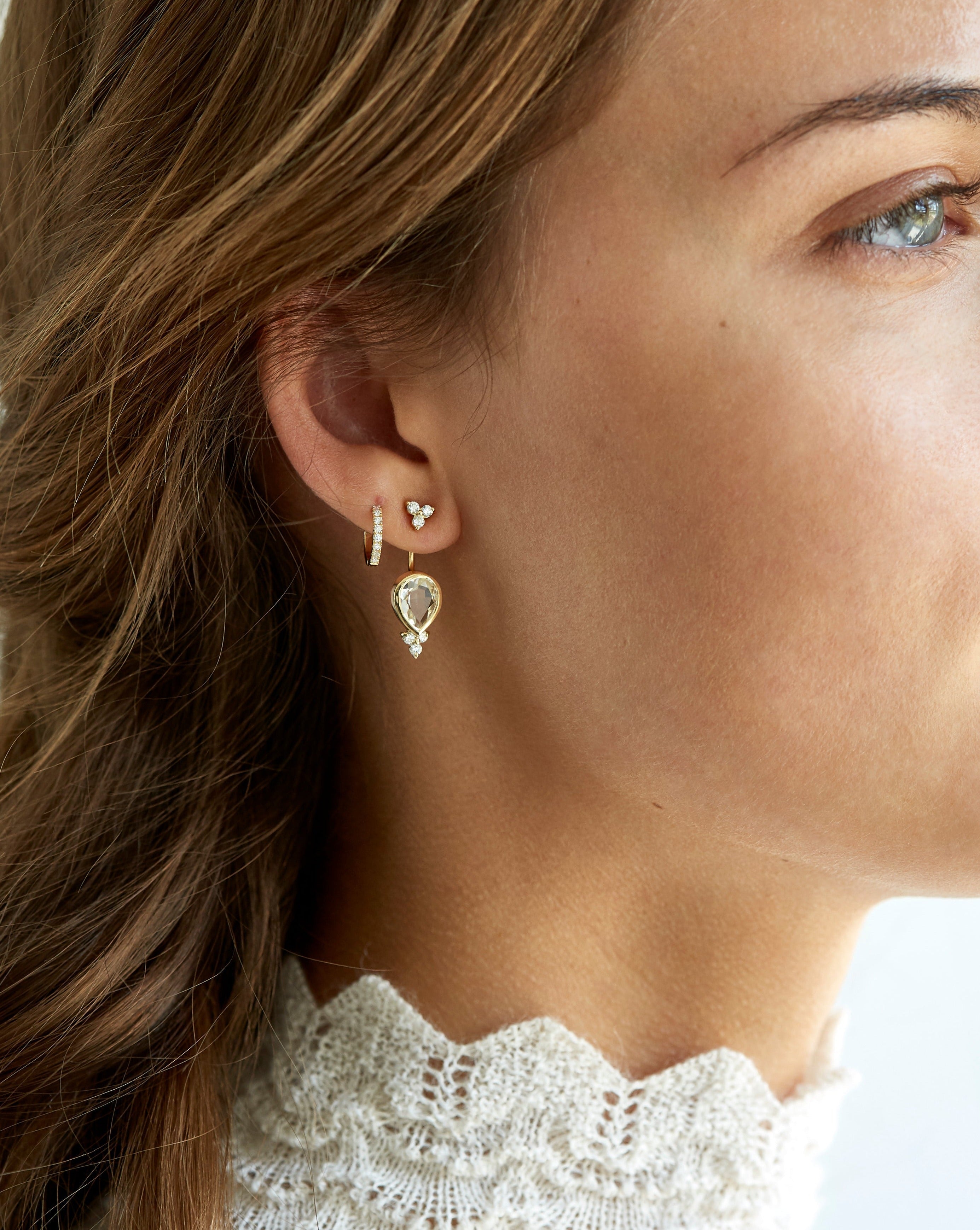 Fryd Diamant Øredobb S - 18kt Gult Gull